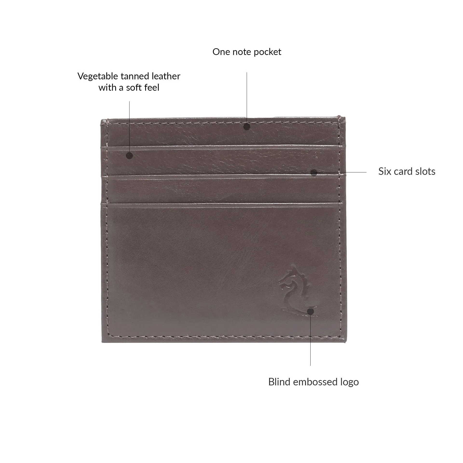 10079 Navy Leather Card Holder for Men and Women