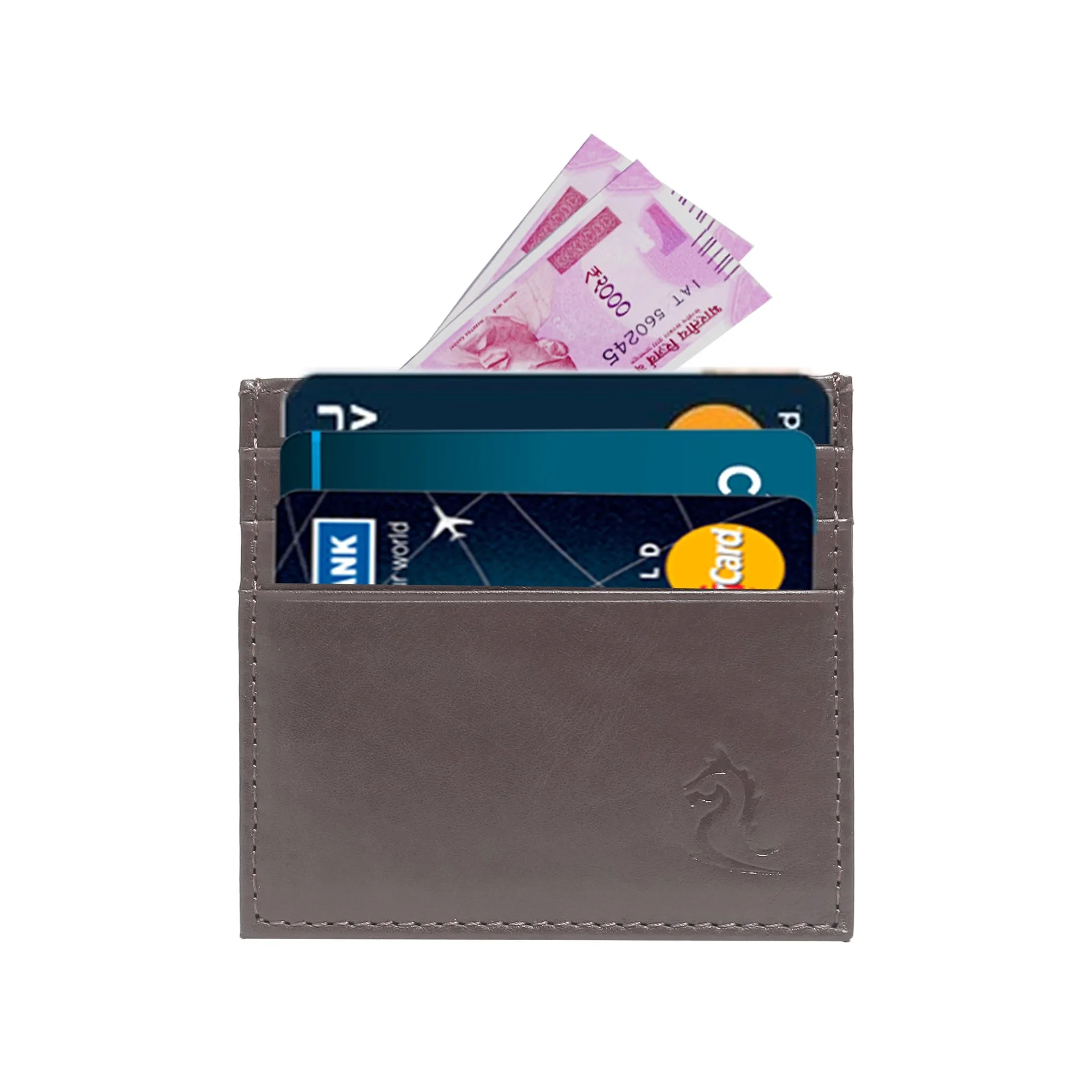 10079 Navy Leather Card Holder for Men and Women