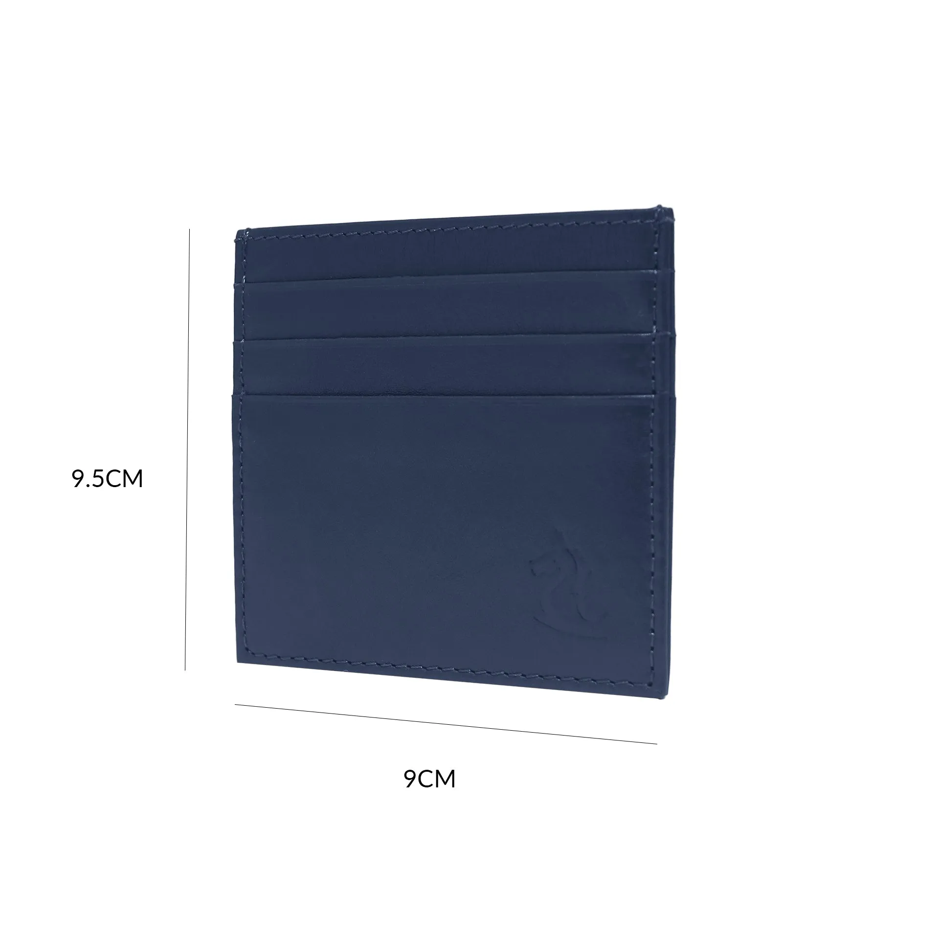 10079 Navy Leather Card Holder for Men and Women