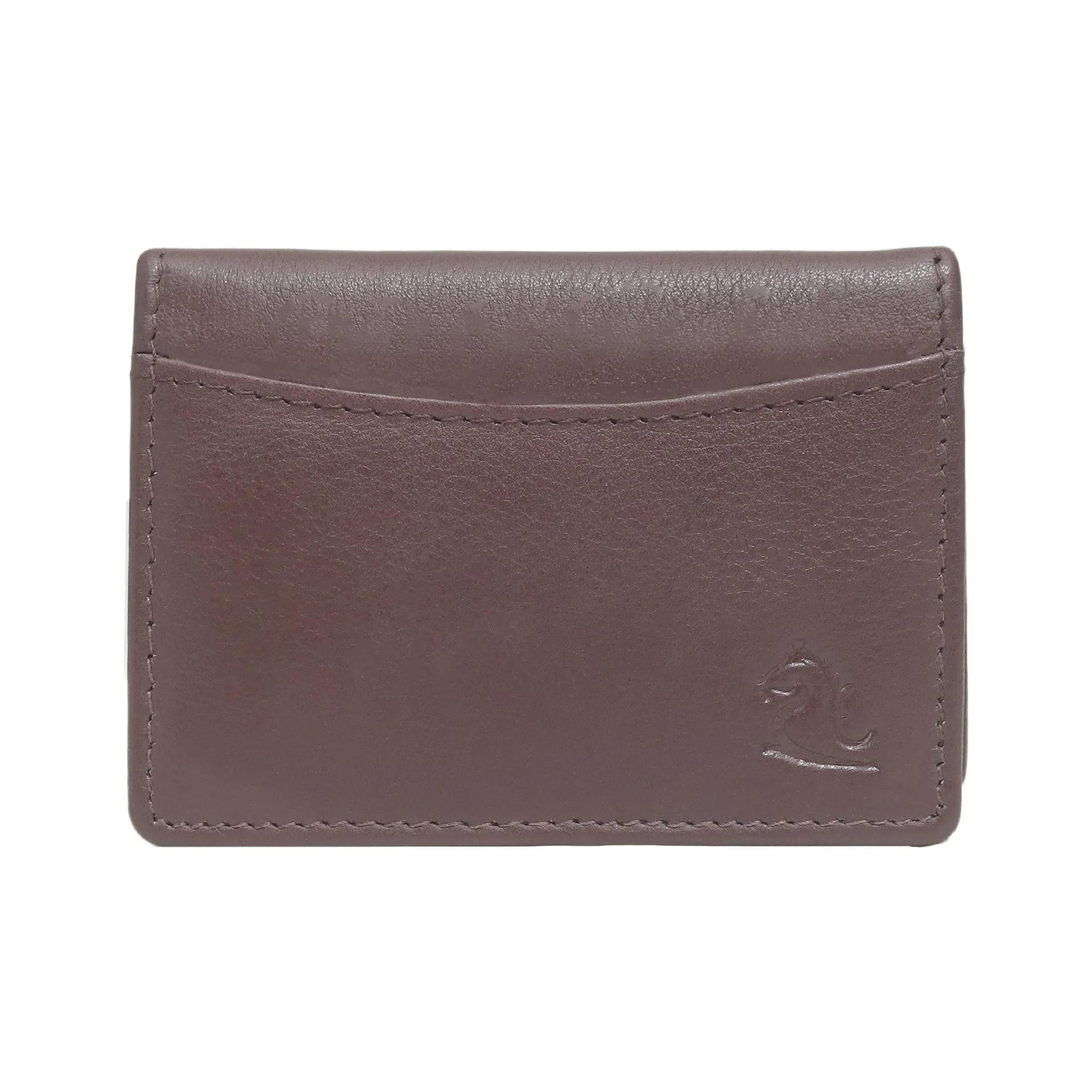 14032 Black Small Leather Card Holder for Men and Women