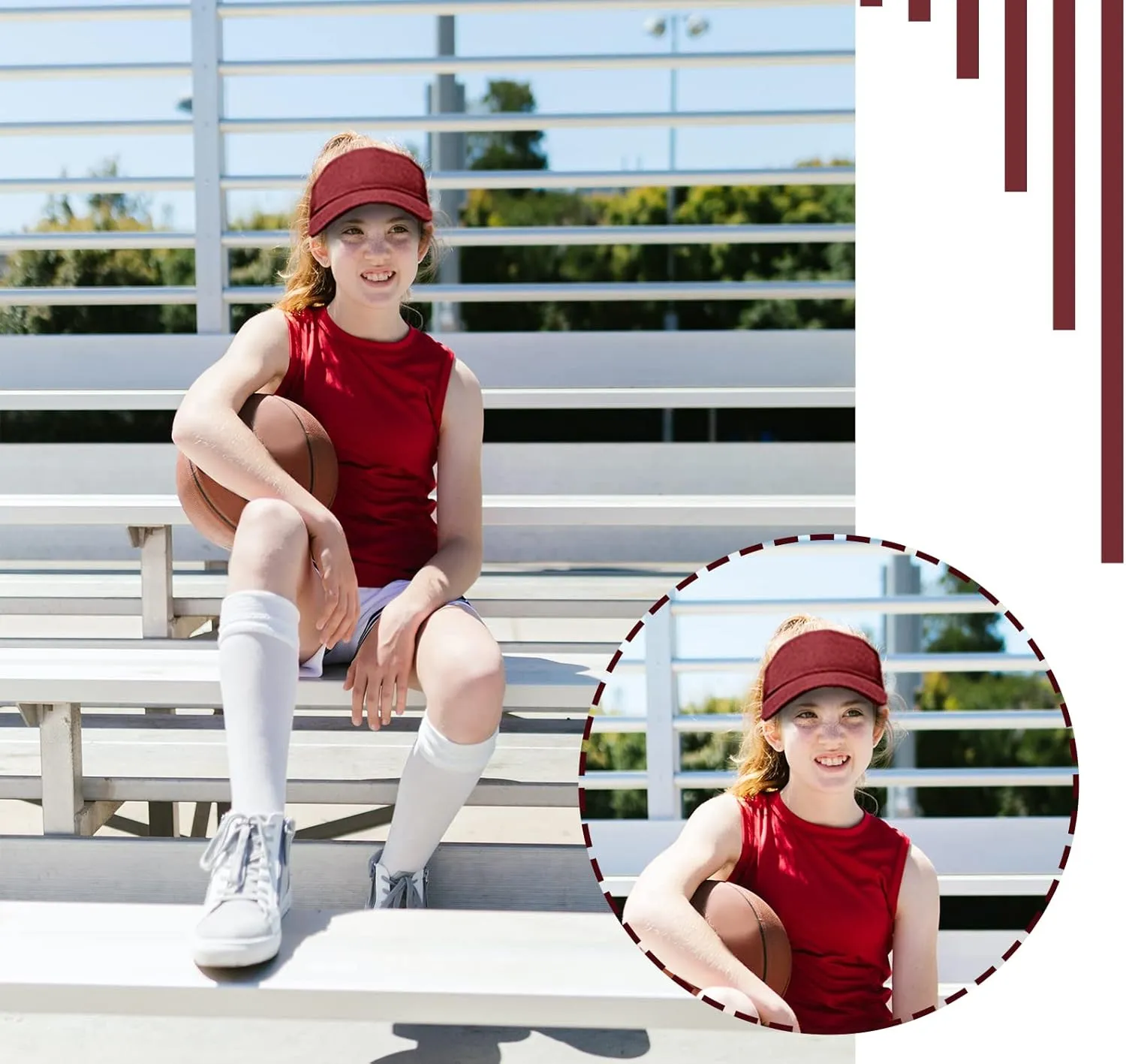 2 Pieces of Sun Visor Hats Adjustable Sport Visors Cap Visors for Women and Men (One Size)