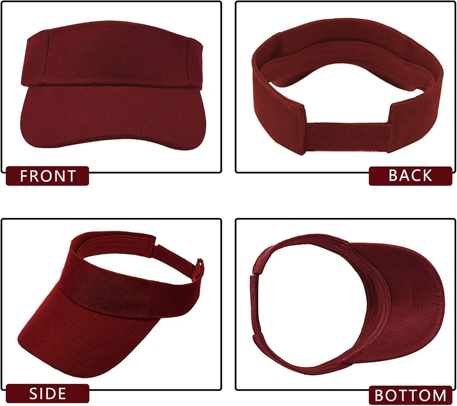 2 Pieces of Sun Visor Hats Adjustable Sport Visors Cap Visors for Women and Men (One Size)
