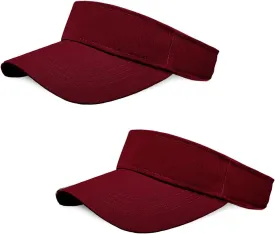 2 Pieces of Sun Visor Hats Adjustable Sport Visors Cap Visors for Women and Men (One Size)