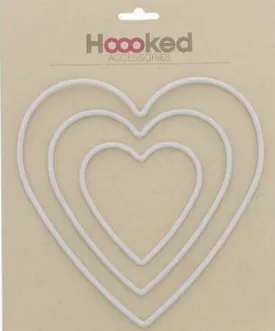 3 attrape rêve coeurs plastique environ 10 cm/15 cm/20 cm
