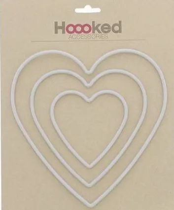 3 attrape rêve coeurs plastique environ 10 cm/15 cm/20 cm