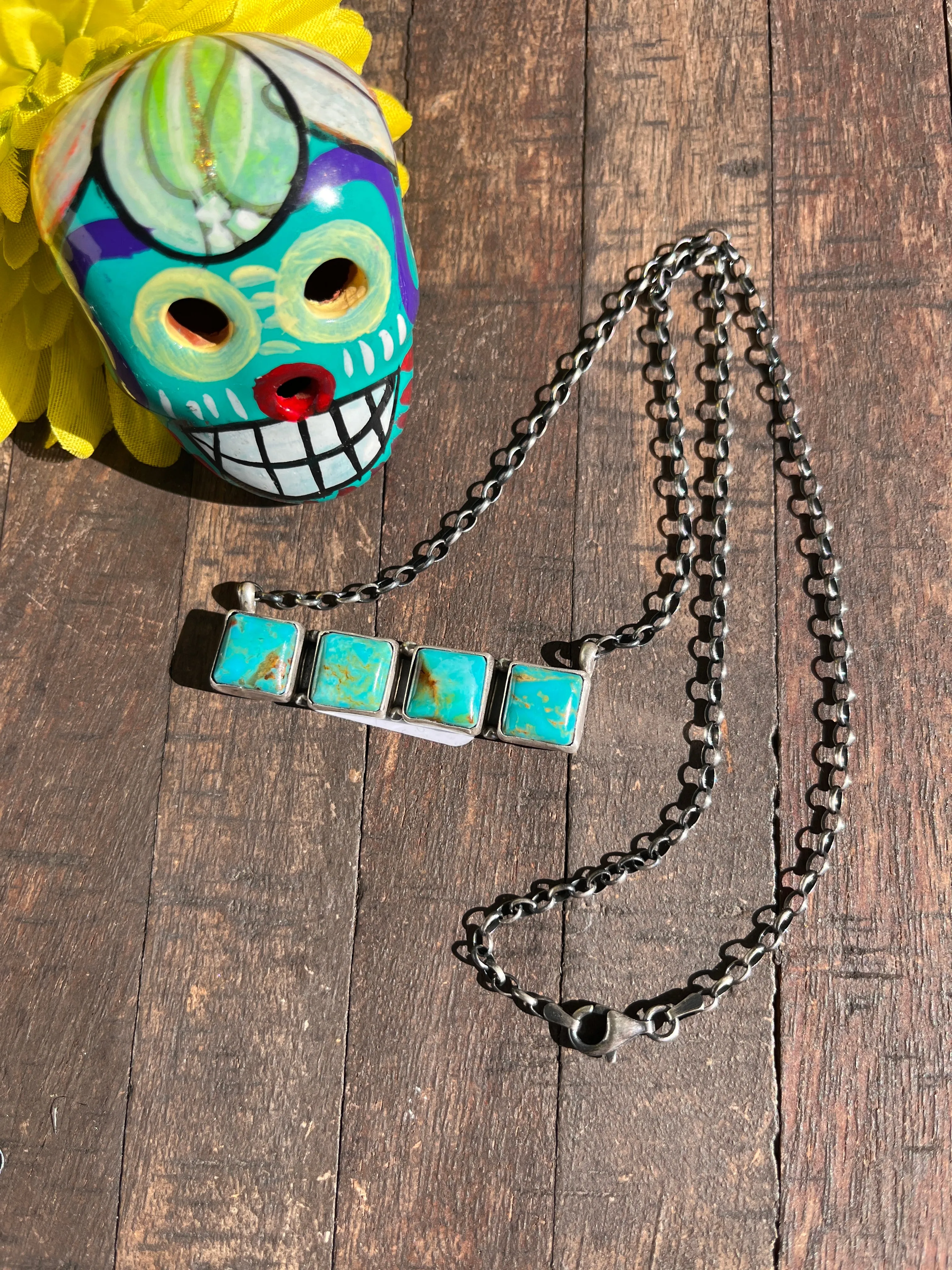 4 Stone Kingman Necklace- A