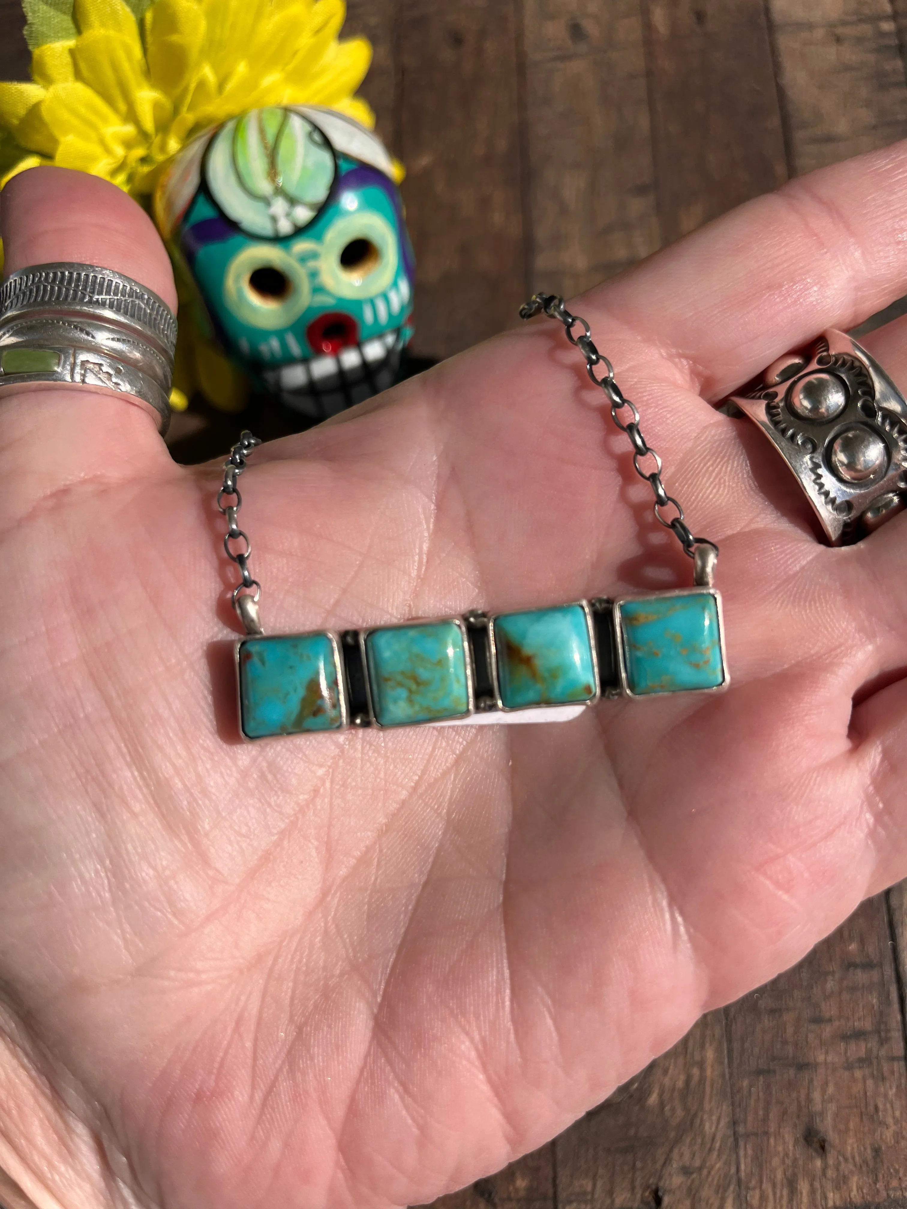 4 Stone Kingman Necklace- A