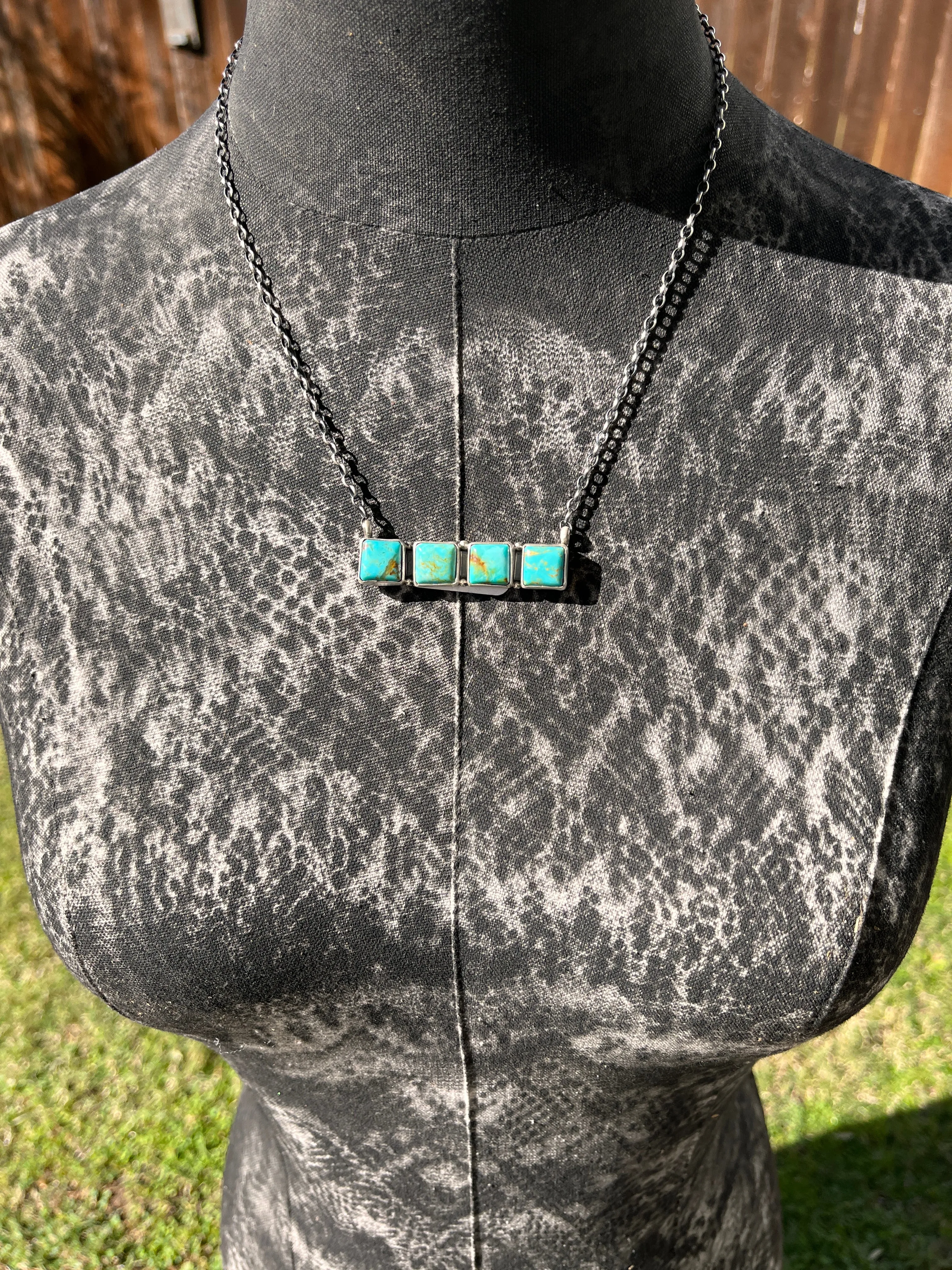 4 Stone Kingman Necklace- A