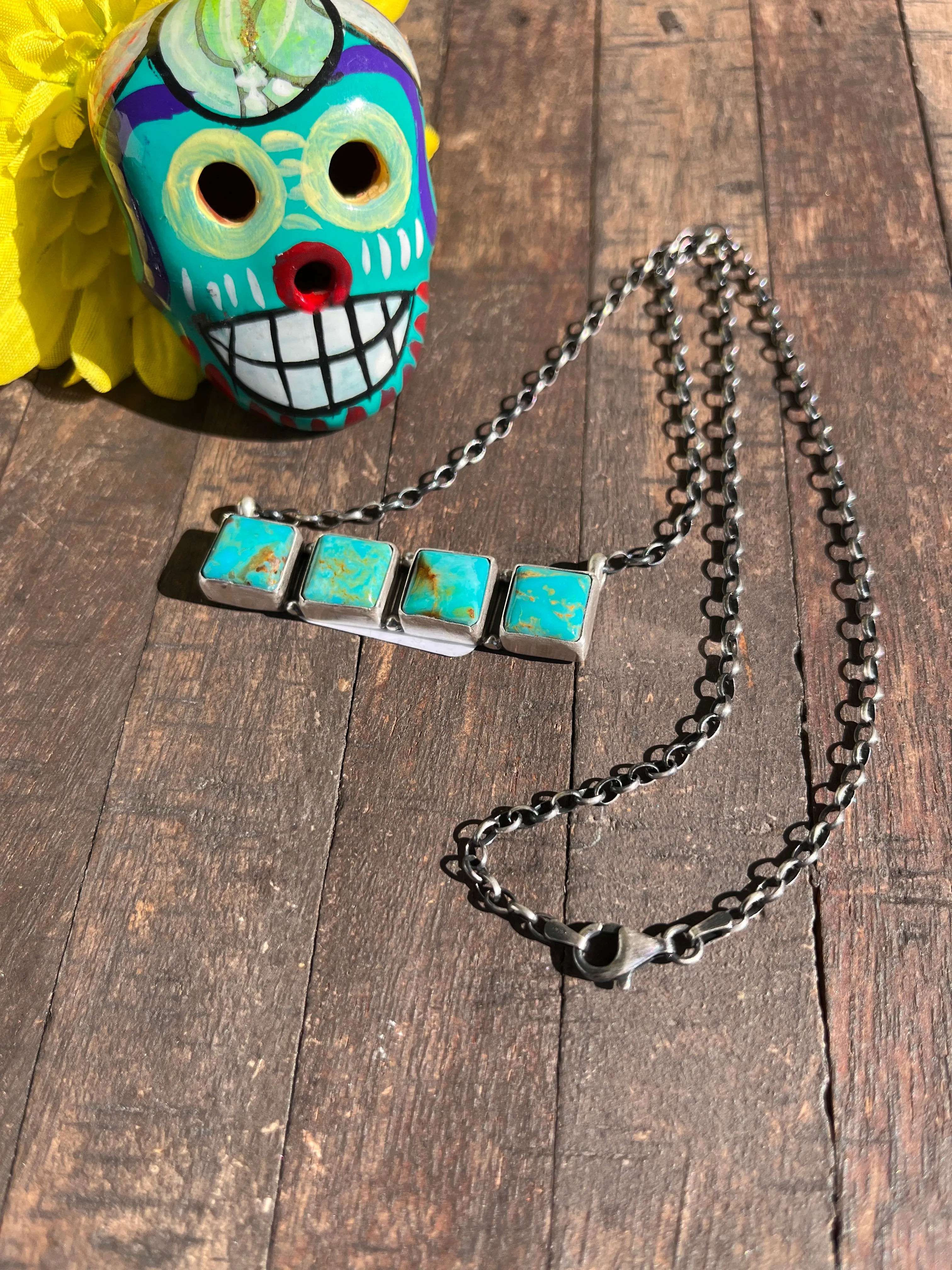 4 Stone Kingman Necklace- A