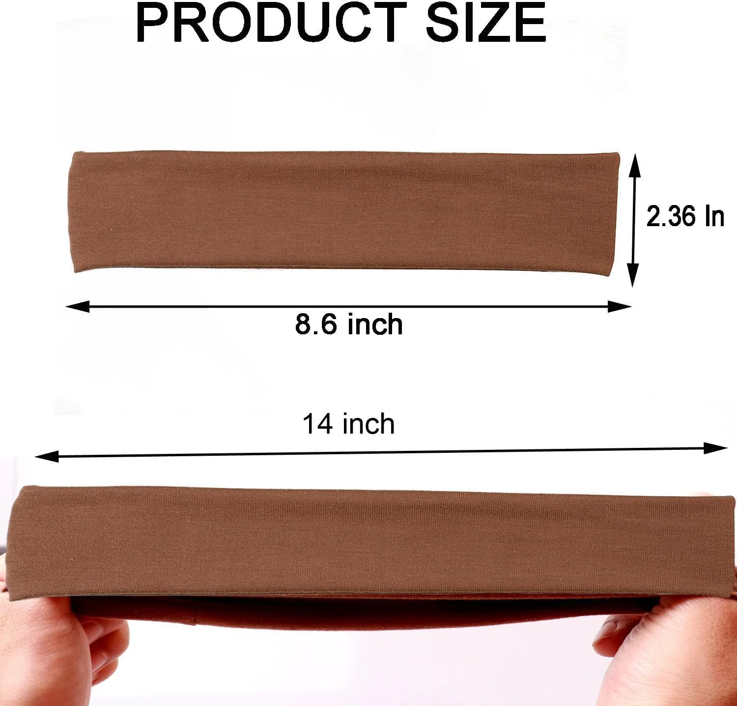 6PCS Headbands for Women Non Slip - Fashion Elastic Sports Hair Bands for Womens Hair - Soft Cotton Cloth Stretchy Headbands for Girls for Yoga Workout Exercise Running Sports