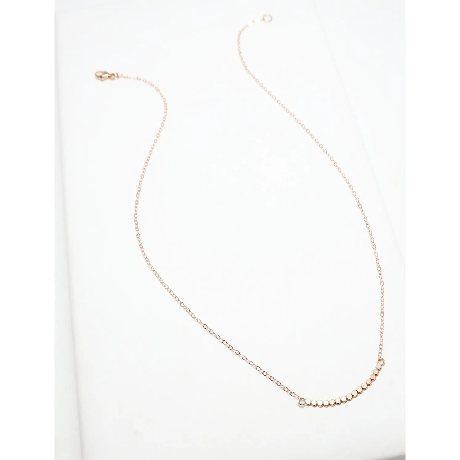 Accent Short Curved Flat Beaded Necklace