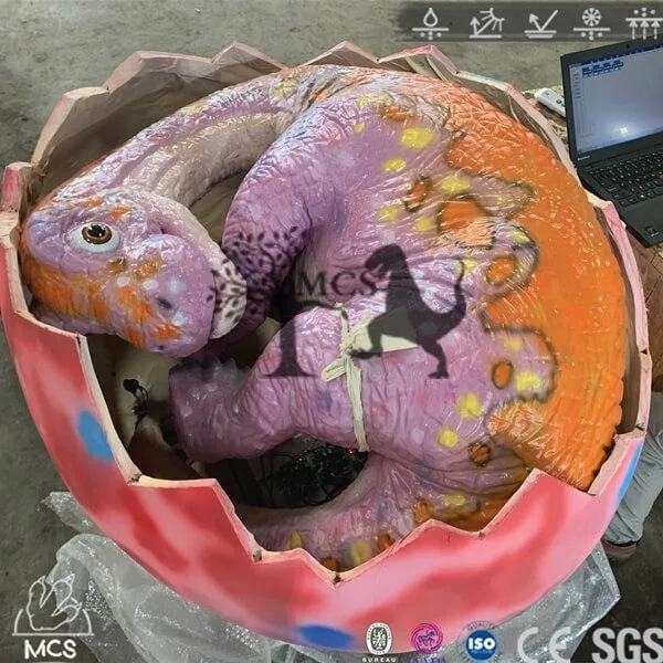 Animatronic Dinosaur Egg Hatching Mamenchisaurus Baby-BB055