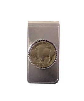 AUTHENTIC BUFFALO NICKEL MONEY CLIP