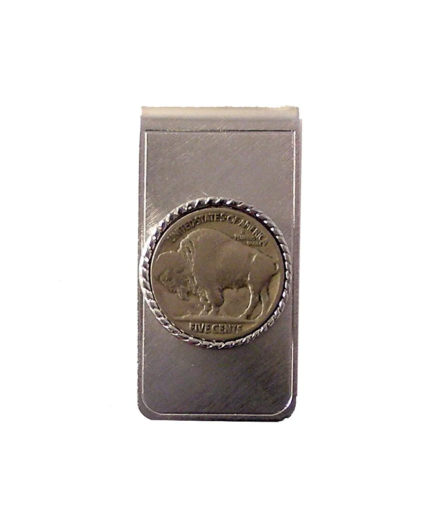 AUTHENTIC BUFFALO NICKEL MONEY CLIP