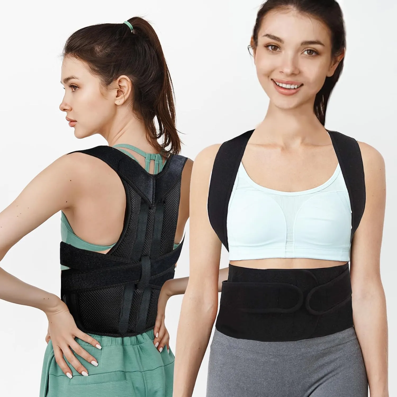 Back Brace Posture Corrector for Women and Men, Full Back Support Straps Straightener, Hunchback Improve Posture-Shoulder, Lumbar and Upper Lower Back Pain Relief (M)
