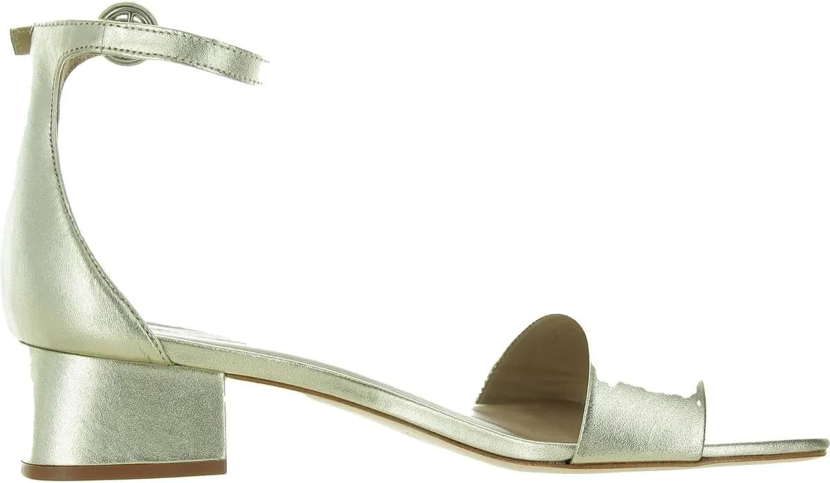 Bernardo? Jalena Heeled Sandals for Women ?C Leather and Man-Made Construction ?C Single Prong Buckle