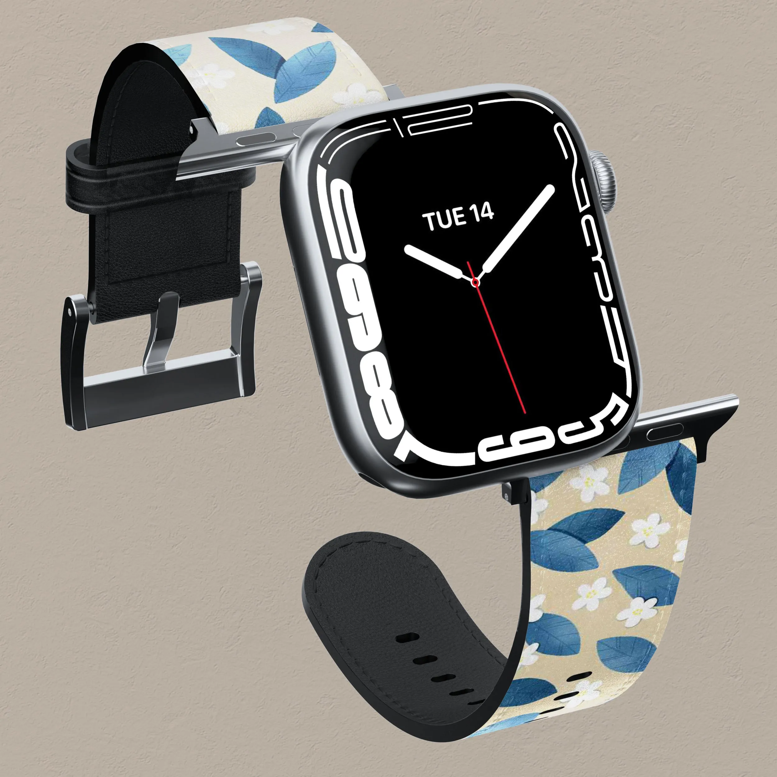 Blue Leafs Apple Watch Band