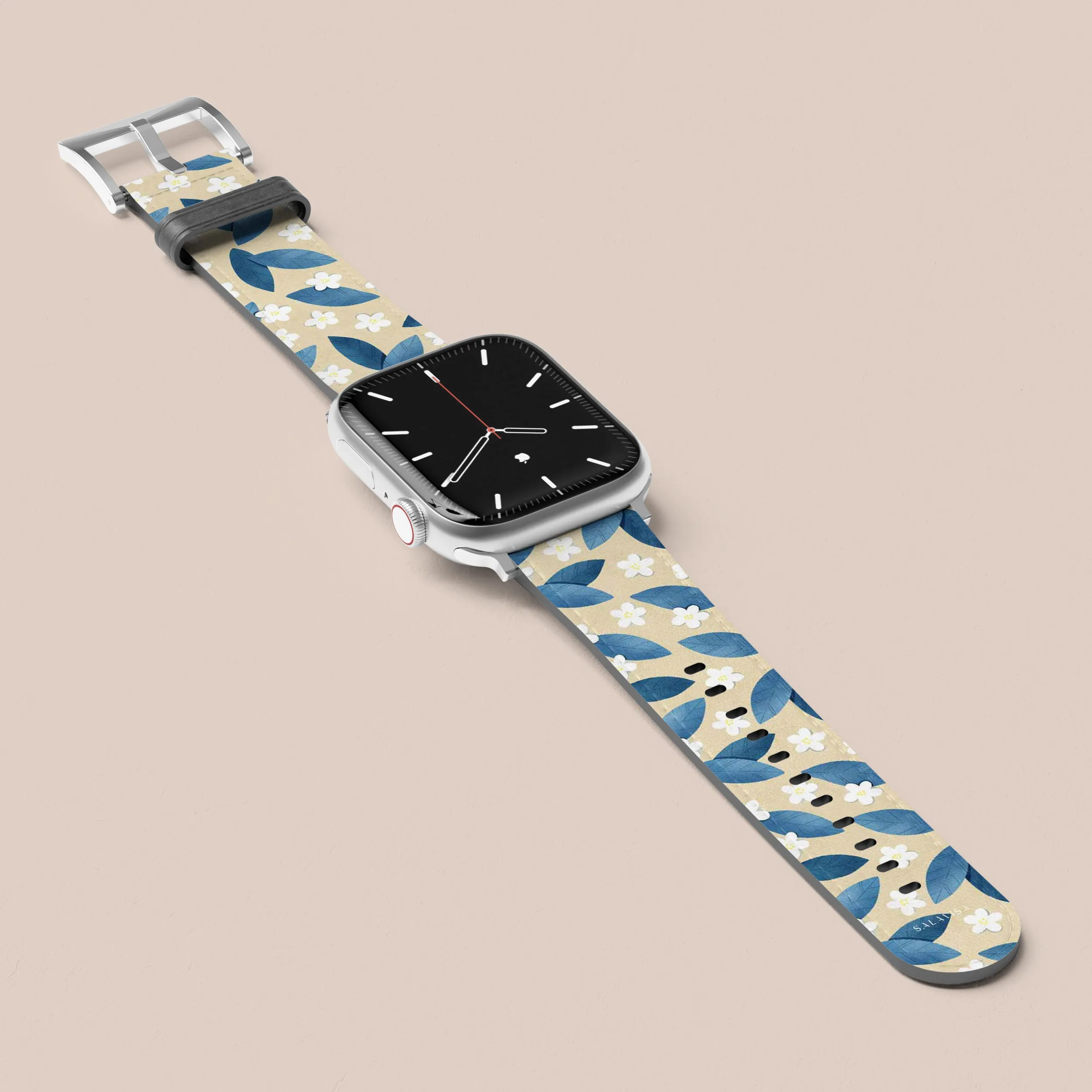 Blue Leafs Apple Watch Band