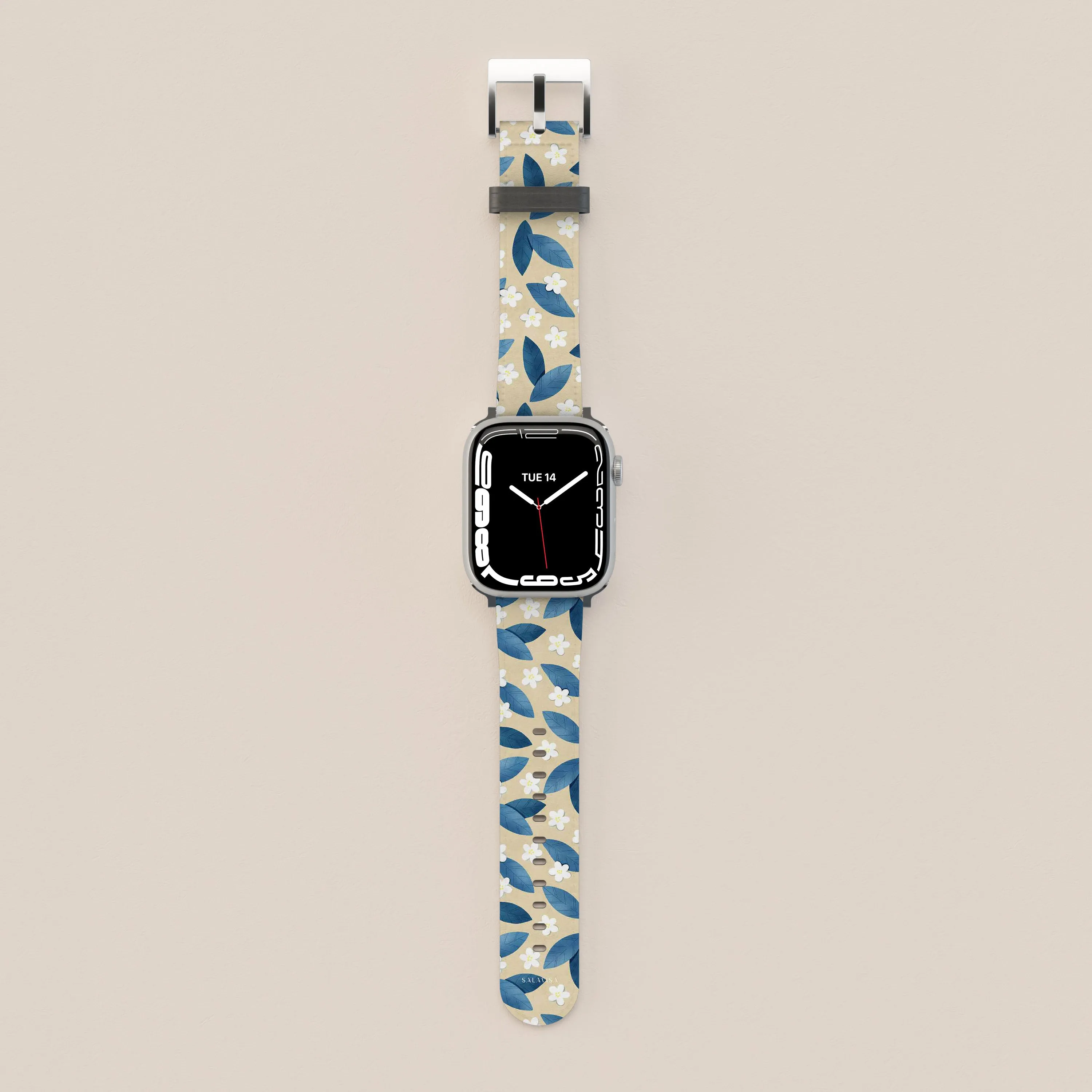 Blue Leafs Apple Watch Band