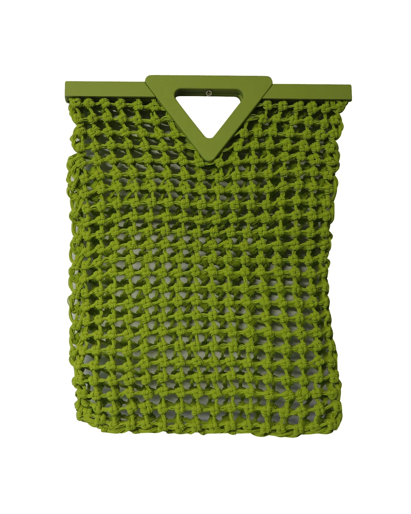 Bottega Veneta Point Macramé Tote in Chartreuse Rubber