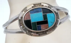 Carolyn Pollack Cuff Inlay Gemstone Bracelet