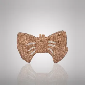 Chic Bronze Bow Swarovski Crystal Clutch | 0C942-XT