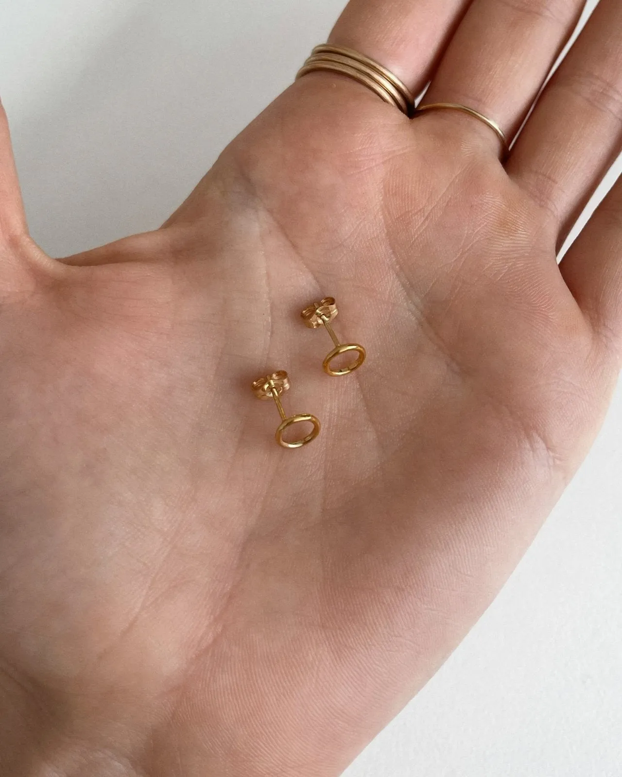Circle Stud Earrings