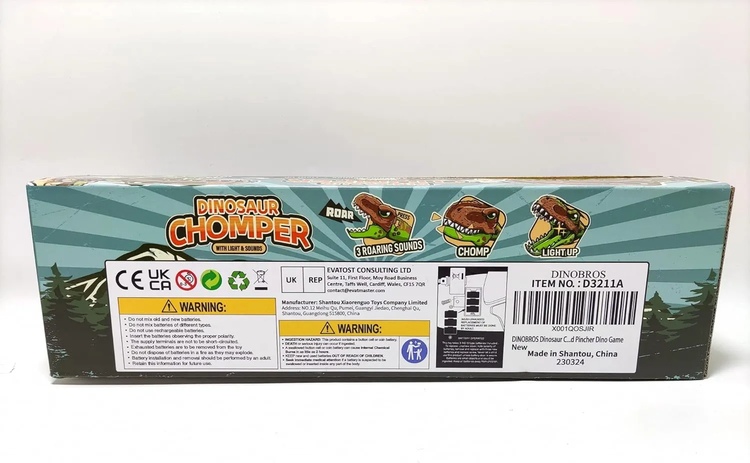 DINOBROS Dinosaur Chomper Toys for Kids with 3 Roar Sounds and Light Jurassic Dinosaurs Grabber Claw T-Rex Reacher Robot Hand Pincher Dino Snapper