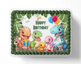 Dinosaur CAKE TOPPER Birthday PARTY Cake Topper Edible Image DINOSAUR PARTY CAKE TOPPER SHEET CAKE