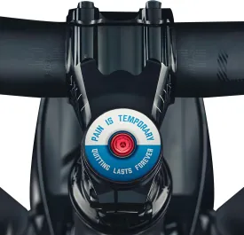DISPATCH Pain is Temporary, Quitting Lasts Forever Bicycle Headset Cap - Customize Your Bolt - 6061 Aluminum Designed for 1 1/8" Steerer Tubes - Easy Installation & Durable Engraving or UV Printing