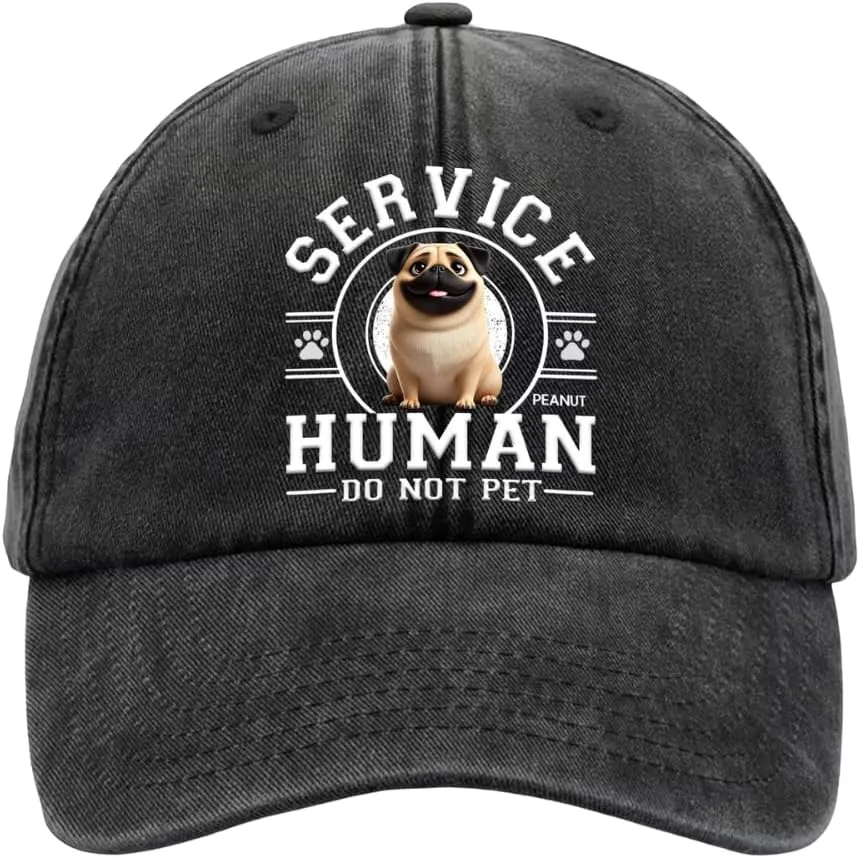 DOPTIKA Personalized Adjustable Denim Baseball Hats, Dog Mom Baseball Caps for Women, Best Dog Dad Ever Gifts for Fathers Day