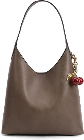 Faux Suede Hobo Bags Vegan Leather Shoulder Bag Tote for Women Medium Slouchy Designer Handbags Purses Fall Fashion