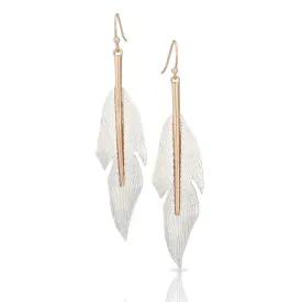 Feathers Descend Attitude Earrings-AER5568