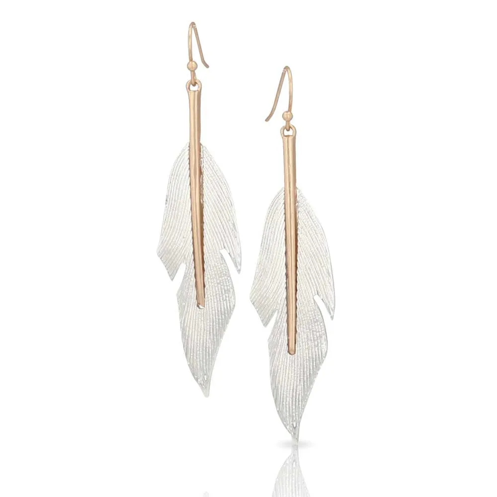 Feathers Descend Attitude Earrings-AER5568