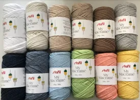 Fil MY MACRAME 2 mm 100 g 15 couleurs.