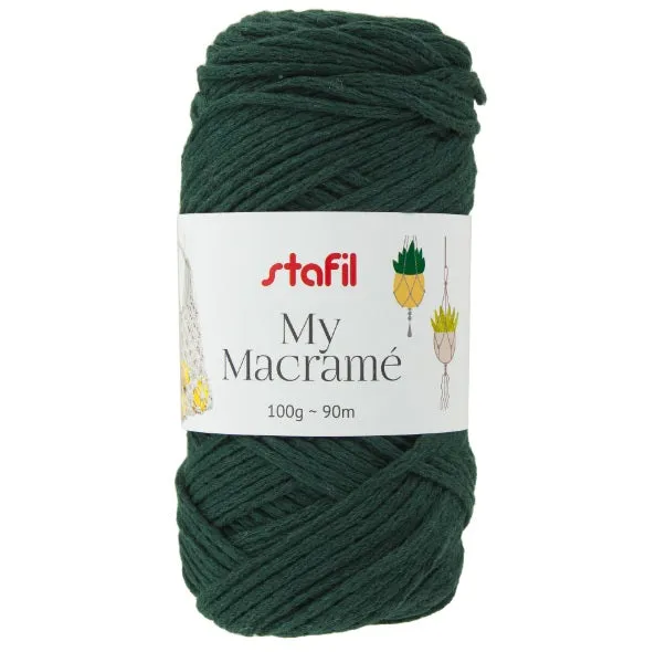 Fil MY MACRAME 2 mm 100 g 15 couleurs.
