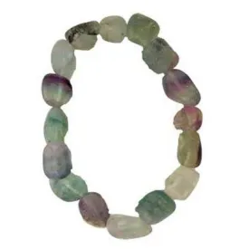 Fluorite, Rainbow gemstone bracelet