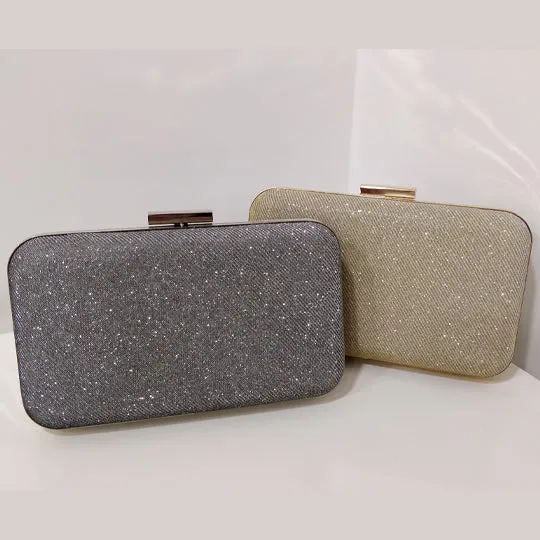 Glitter Frosted Evening Clutches - Rectangular