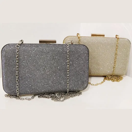 Glitter Frosted Evening Clutches - Rectangular
