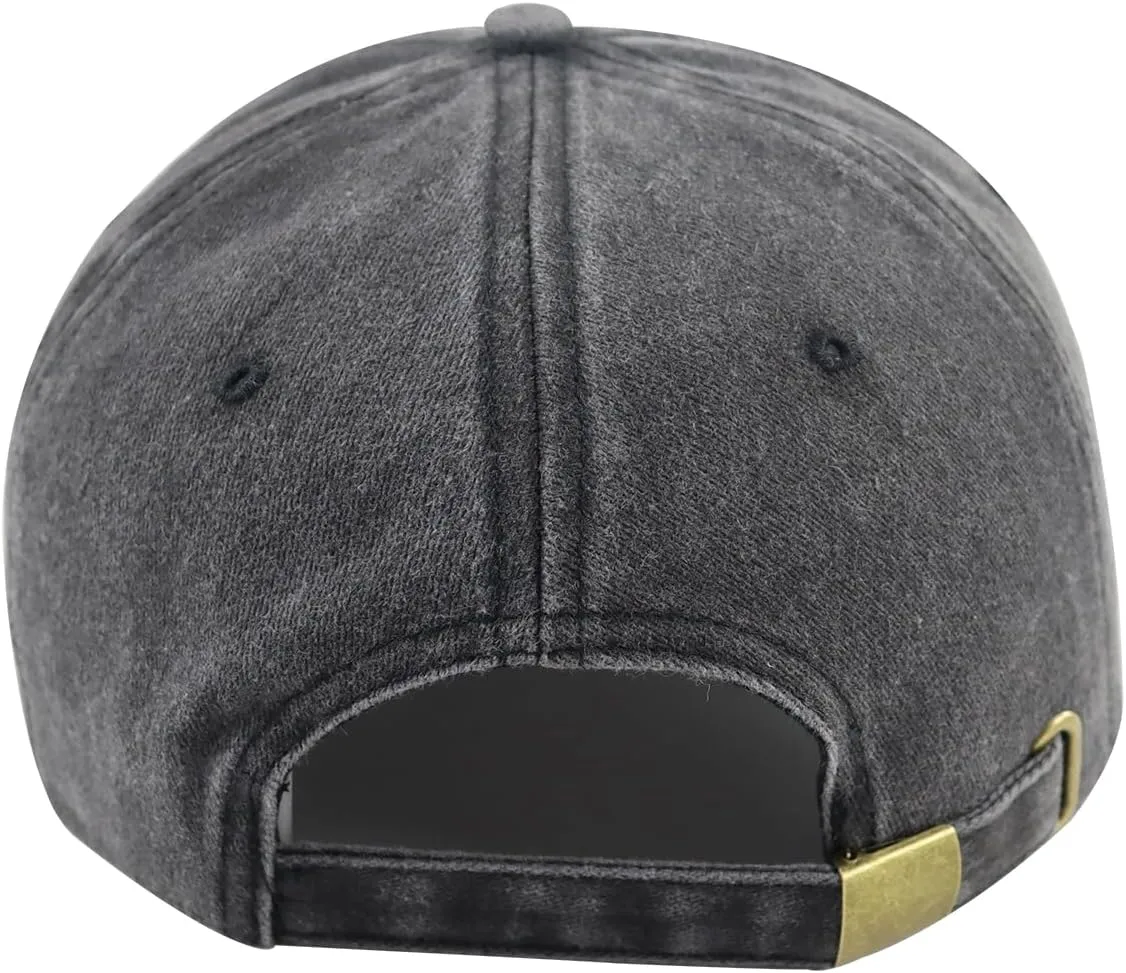 Grandpa Leather Patch Hat for Men, Funny Adjustable Cotton Grandfather Baseball Cap