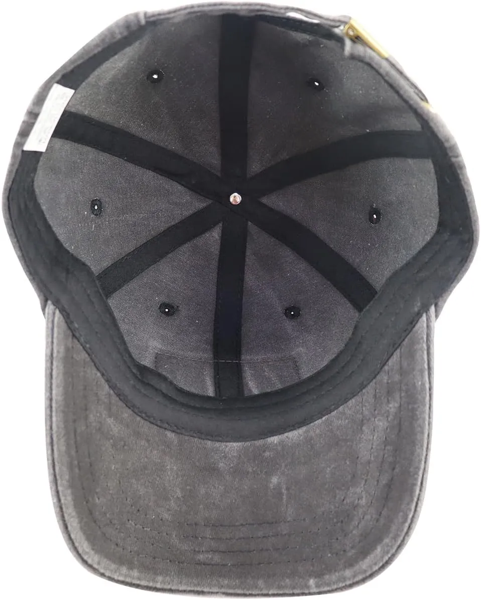 Grandpa Leather Patch Hat for Men, Funny Adjustable Cotton Grandfather Baseball Cap