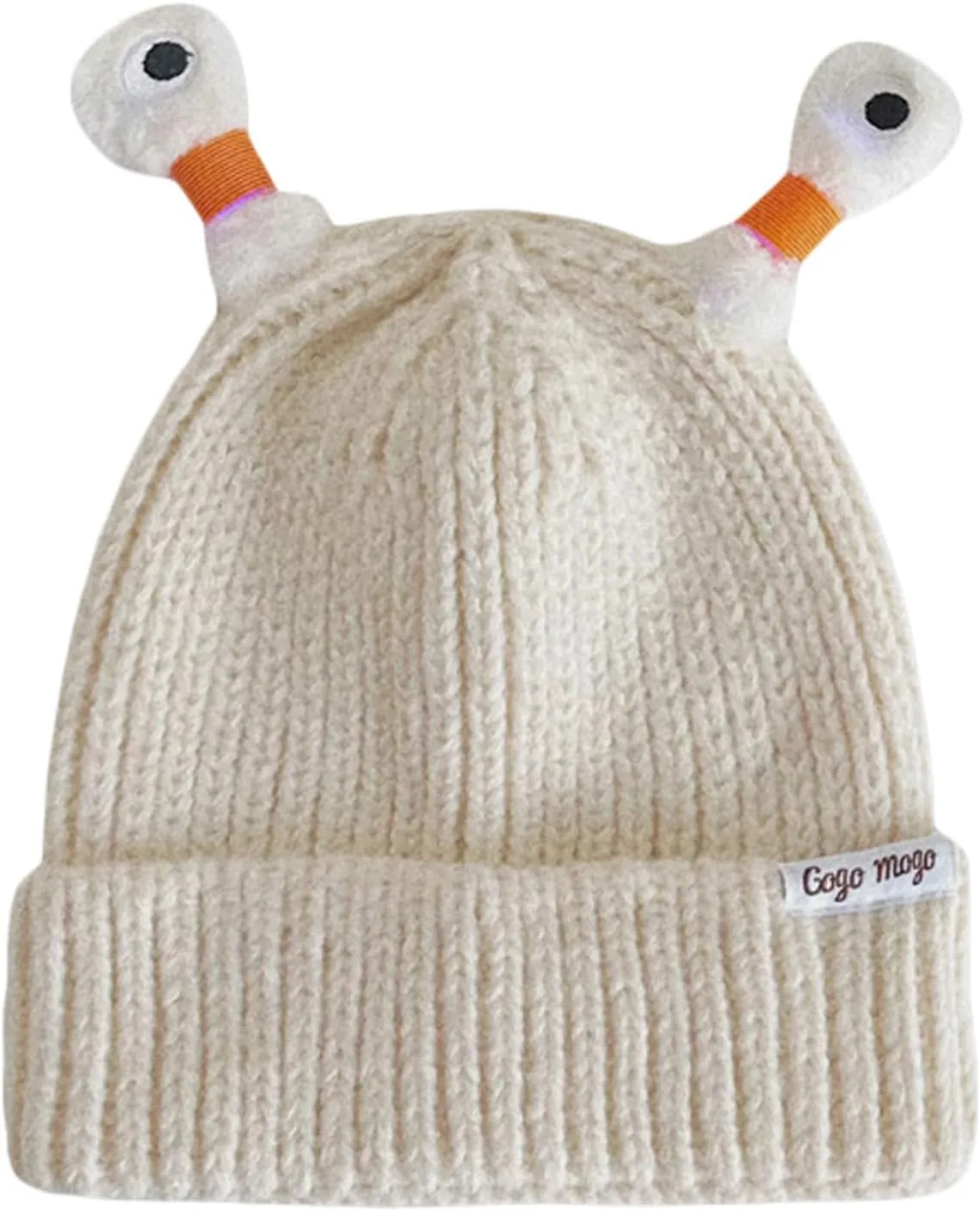 Honganda Funny Beanie Hat for Women, Glowing Monster Knitted Hat with Retractable Tentacles, Warm Winter Hat Gift for Adult