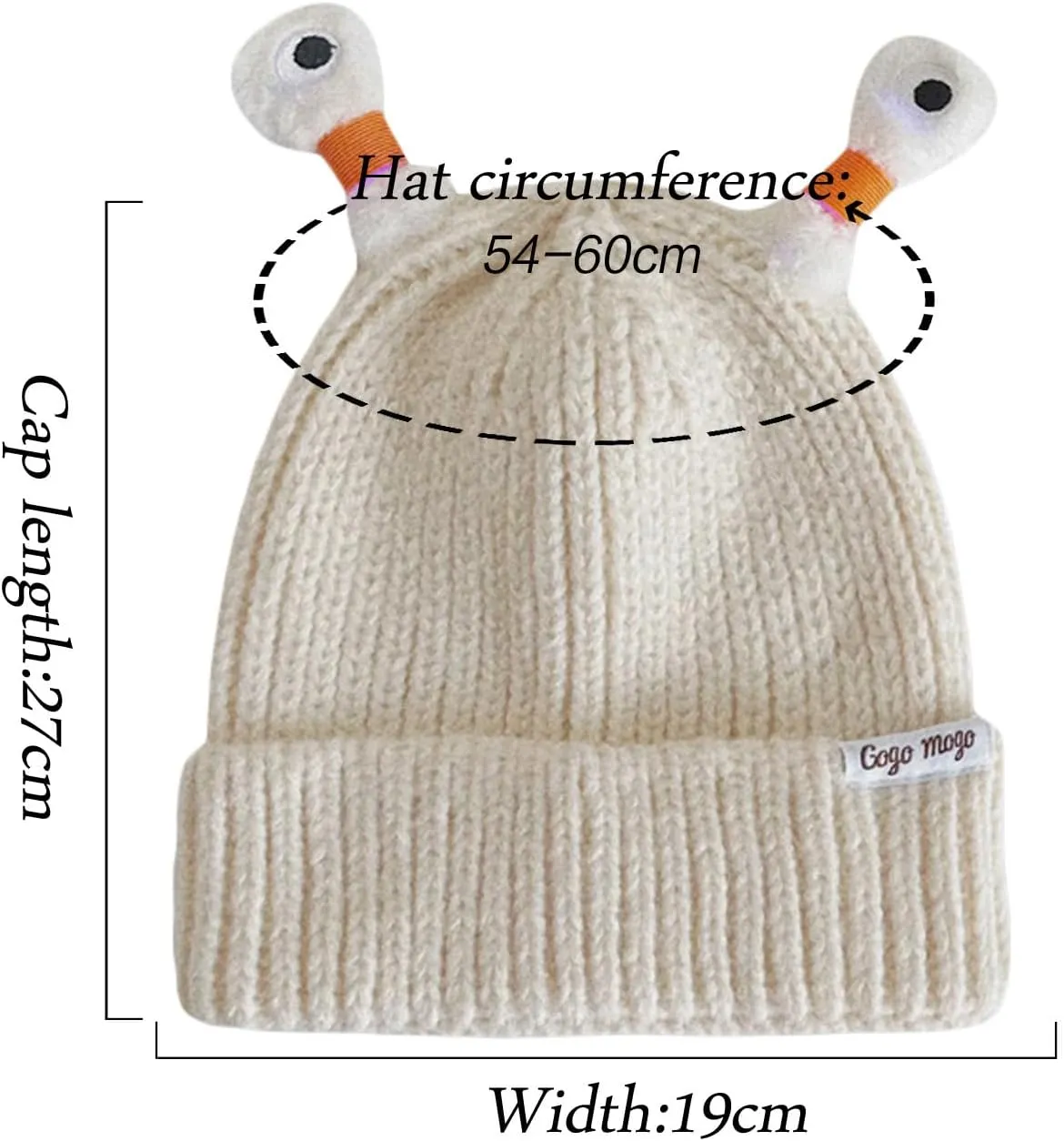Honganda Funny Beanie Hat for Women, Glowing Monster Knitted Hat with Retractable Tentacles, Warm Winter Hat Gift for Adult