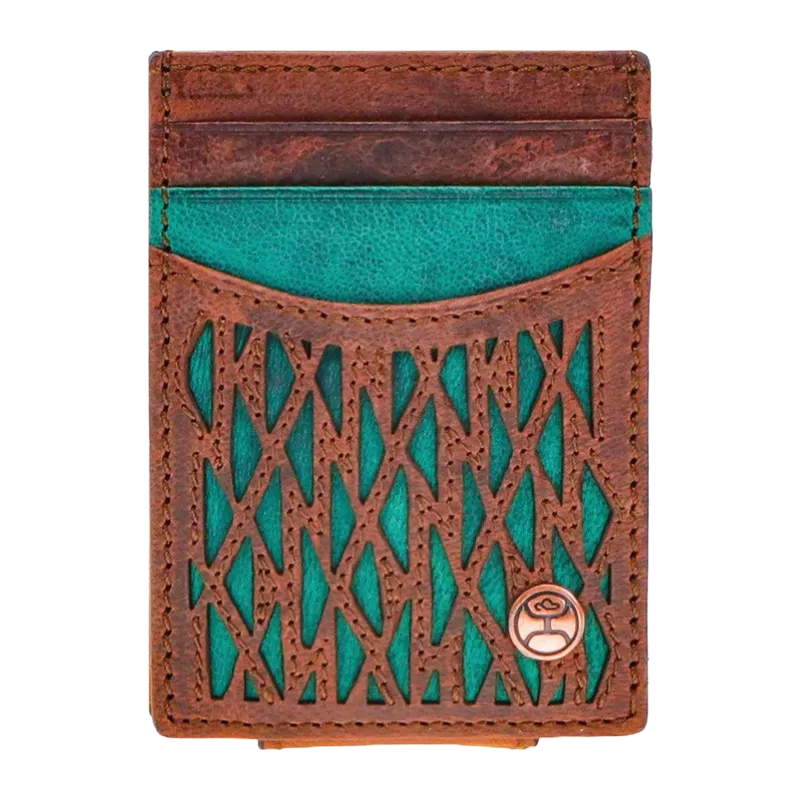 Hooey Chapawee Aztec Brown & Turquoise Money Clip HMC011-BRTQ