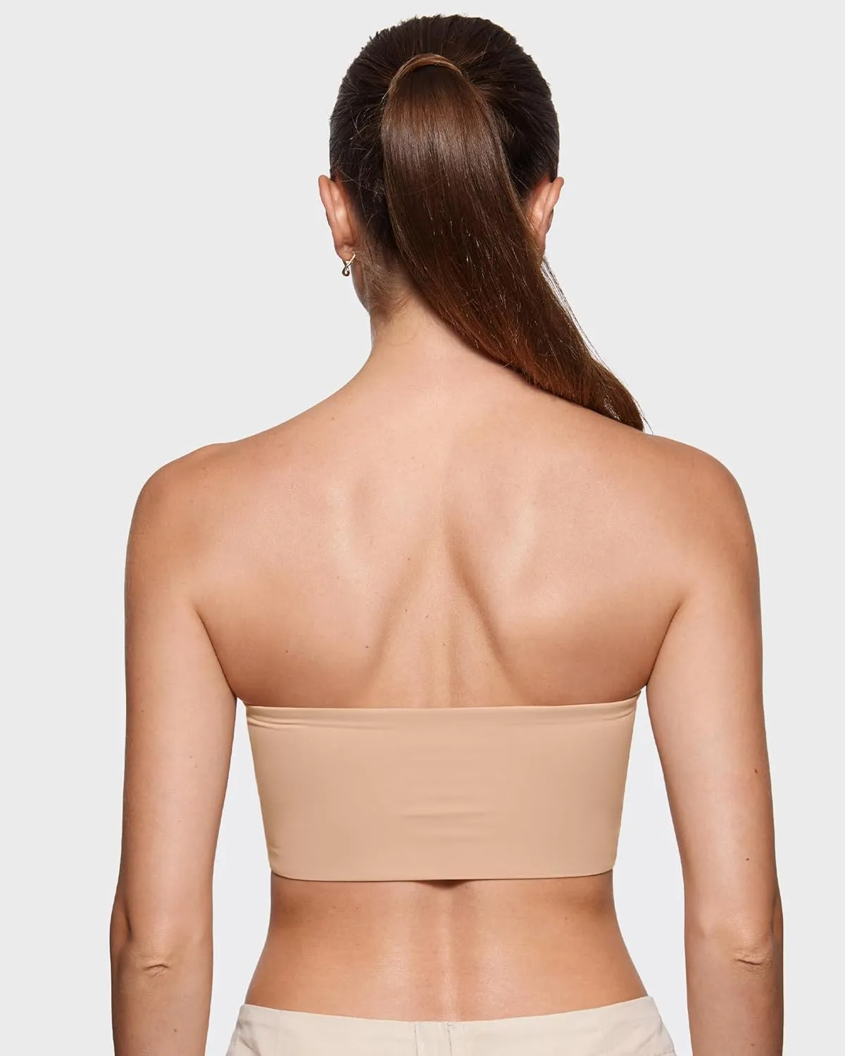 INLYRIC Women's Inbarely Strapless Bandeau Bra Bralette Tube Top Seamless Comfortable Stretchy Non Padded Bras Tops