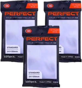 KMC 100 Pochettes Card Barrier Perfect Size Soft Sleeves, 3 Pack/Total 300 Pochettes [Komainu-Dou Original Package], Clear