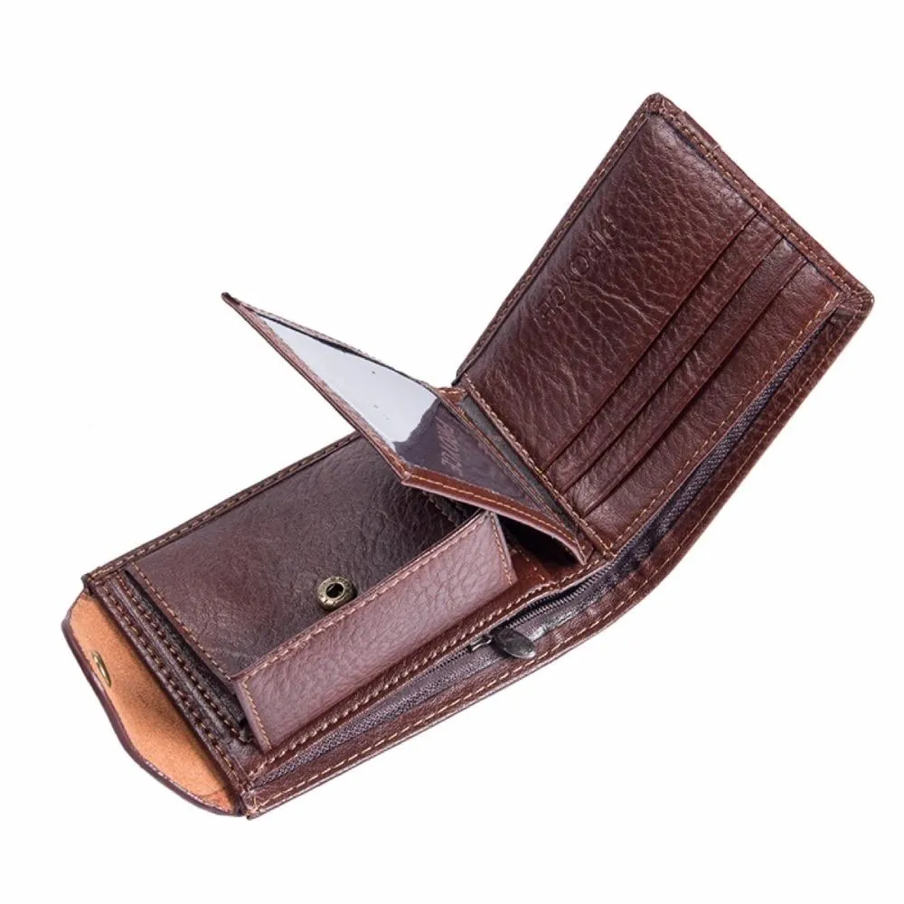 Leather Wallet with Zipper/Coin Pocket