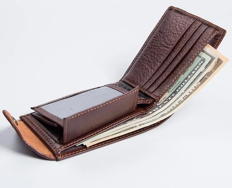 Leather Wallet with Zipper/Coin Pocket