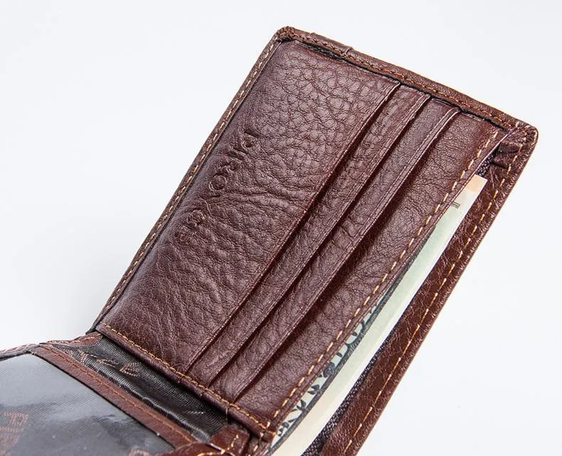 Leather Wallet with Zipper/Coin Pocket