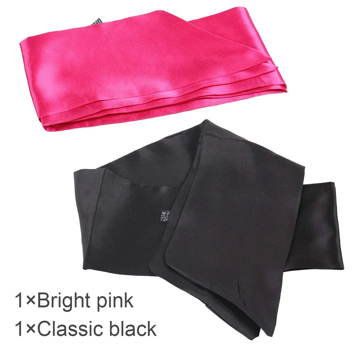 Leeven 2 Pcs Wig Grip Band Silky Satin Edge Scarves For Women Satin Wrapping Laying Scarf for Lace Wigs Non Slip Hair Wrap Headband For Makeup Facial Sport Yoga 4.5"x54" 1 pcs pink 1Pcs black